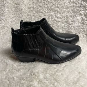 Antonio Cerrelli Elite Men’s SyntheticBlack ankle boots side zipper SZ12